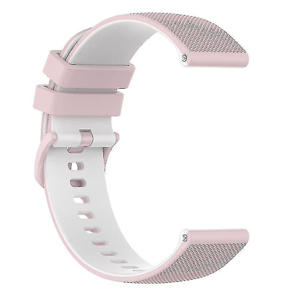 Klokkestropper for Garmin Vivoactive 4/Garmin Forerunner 255 klokkebånd Grid Texture erstatningsklokke Pink White I Garmin Forerunner 255