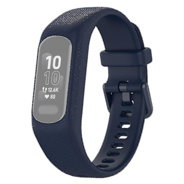 Antiskrapa silikonklockarmband med fodralsskydd för Garmin Vivosmart 5 Ocean blue, Navy Blue I Garmin Vivosmart 5