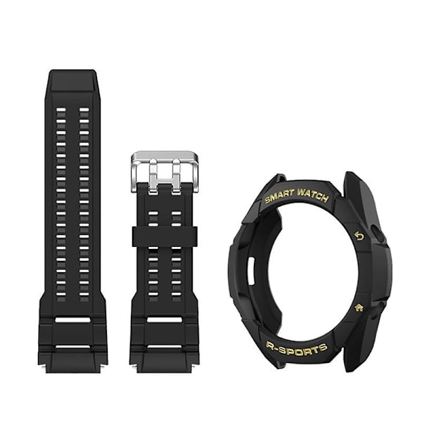 För S amsung-Galaxy Watch3 Strap Band Silikon cover Classic Black gold case