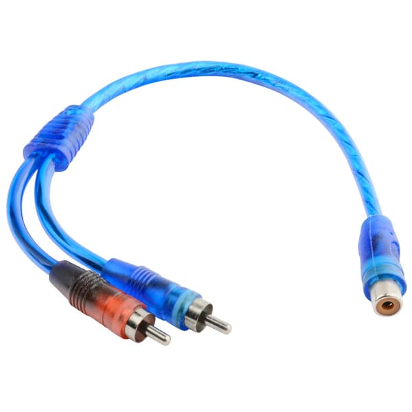 Adapter RCA Y-kontakt, 1 hunn til 2 hann