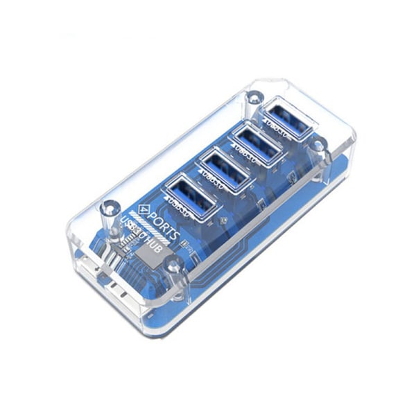 Usb Hub Multiport Adapter, 4 Port Usb 3.0 5Gbps Hastighedsoverførsel, Rektangel