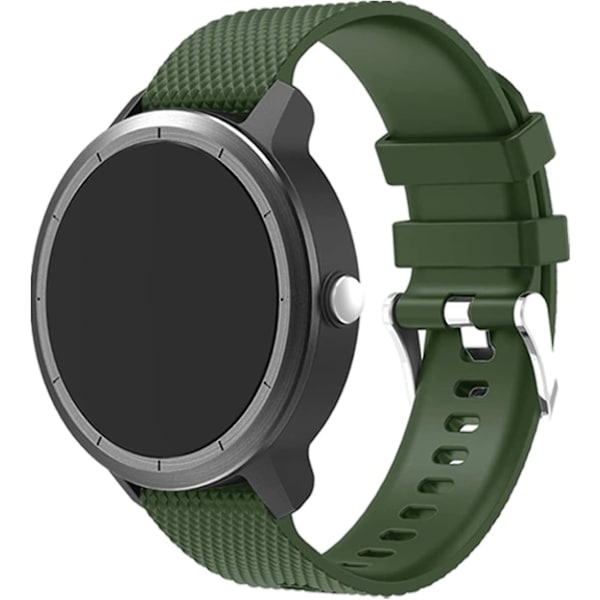 Vivoactive 3 urbånd, 20 mm silikonebånd til Garmin Vivoactive 3/forerunner 645 Music-7pack Army Green