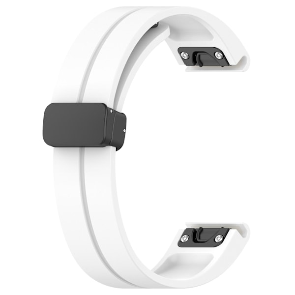 Svart spenne 22mm silikonrem klokkestropp for Garmin Fenix 7/forerunner 965/955/945/935 White