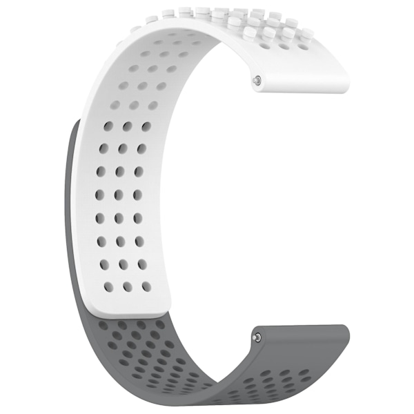 22mm silikonklockarmband för Huami Amazfit Gtr 4 46mm/garmin Forerunner 255/huawei Watch 3 Pro White   Grey