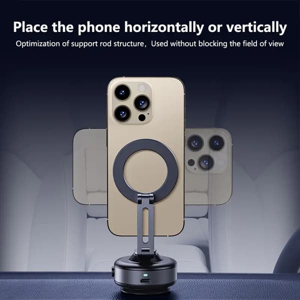 Bilholder for magnetisk med 360° rotasjon, for iPhone og Android-enheter