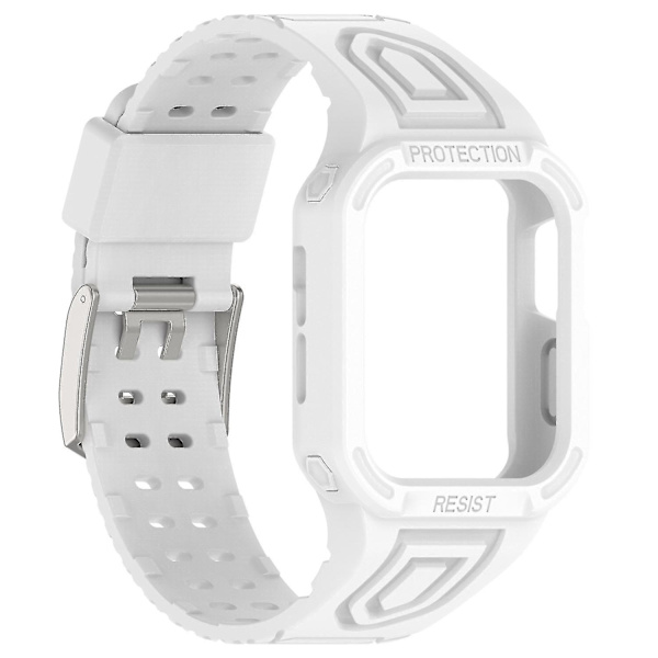 Klockarmband för Apple Watch Series 8/7 41mm/6/5/4/SE/SE (2022) 40mm/3/2/1 38mm Integrerat klockarmband White, White C Apple Watch Series 9 4