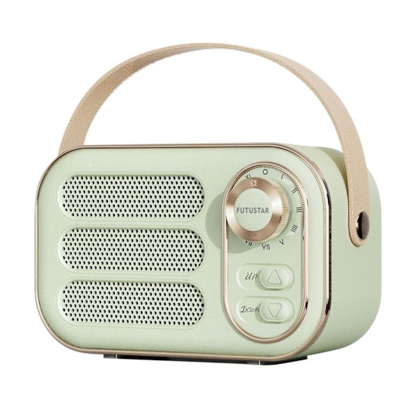 Monitoiminen minikannettava Fm-radio Bluetooth kaiutin USB Tf-Aux-sisäkäyttöinen retro-design langaton kaiutin Green