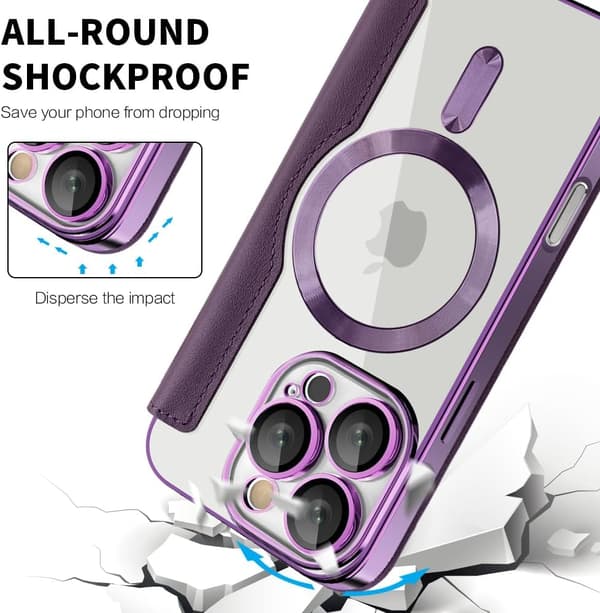 Fodral för iPhone 16 Pro kompatibel med Magsafe (lila)