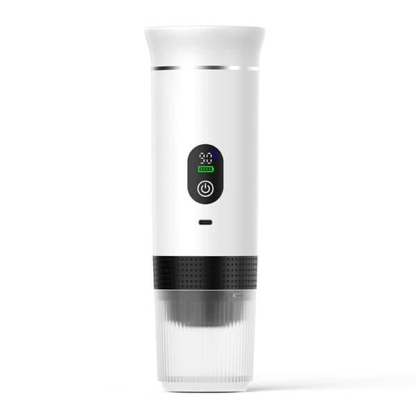 3-i-1 Bärbar Kapsel-Espressomaskin med Digital Display (Vit) White
