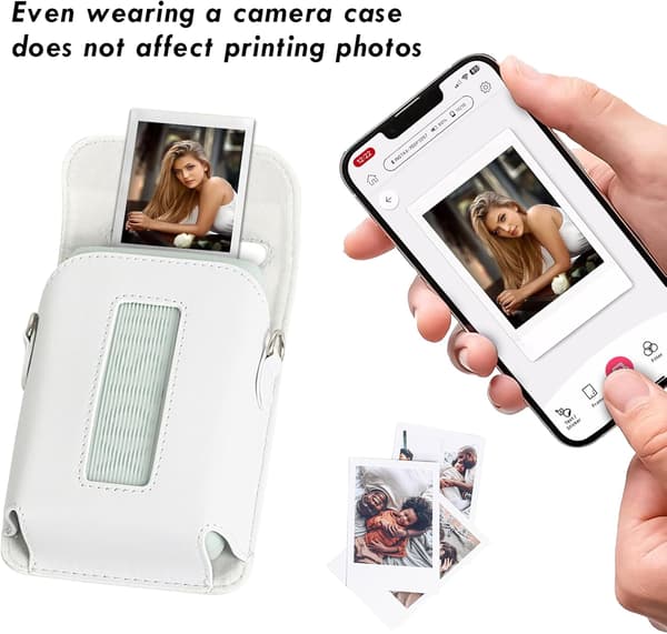 Fodral för Instax Mini Link 3, PU med axelrem (Rosa) Pink