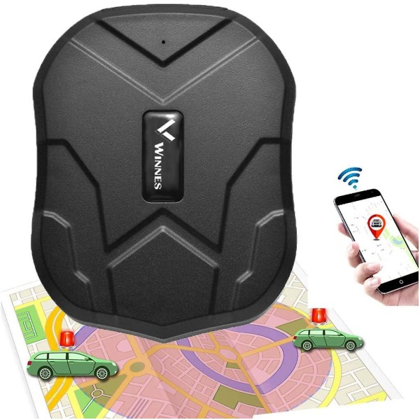 Winnes TK905 GPS Tracker Realtids GPS Bil Tracker Stærk magnetisk installation Anti-tyveri sporingsenhed til køretøj, person og forsendelse (sort)