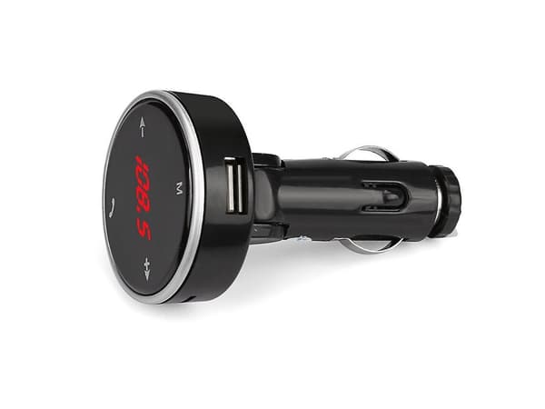 Bluetooth FM-sender med LCD-skjerm og USB-lader for Android/iPhone - MP3-spiller og handsfree-samtaletilbehør,