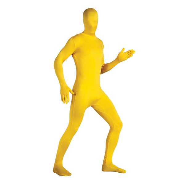 Spandex-dress Hel Jumpsuit, Voksen Herre Dame Tights Dress Halloween Kostymer 160cm Yellow