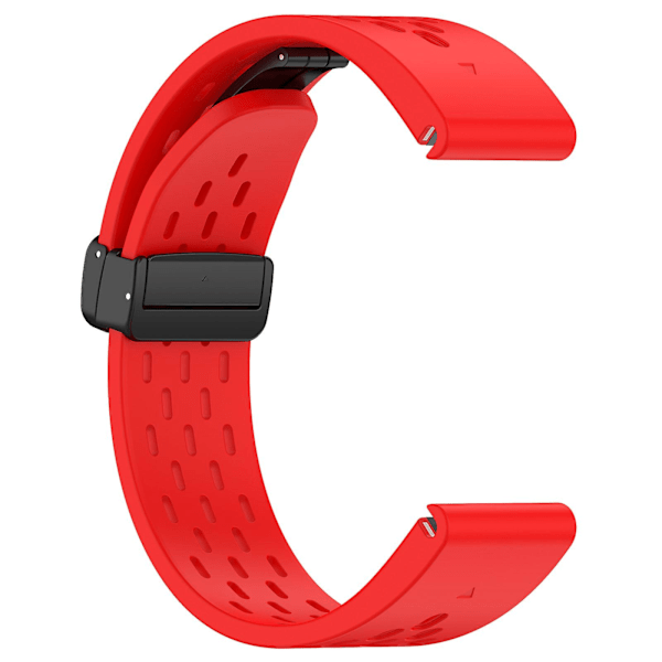 26mm Andningsbart Klockarmband För Garmin Tactix 7 Pro/fenix 7x/fenix 7x, Solsilikon Klockarmband Med Fällbart Spänne Red