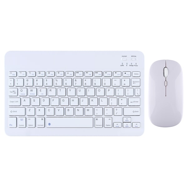 10 tommers trådløst tastatur og mus tastatur for iPad Air Pro-nettbrett for Android IOS Windows white