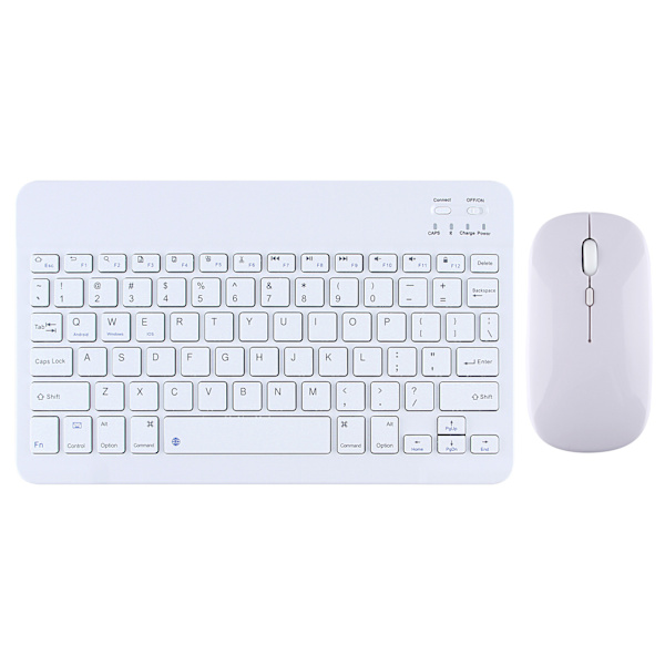 10 tuuman langaton näppäimistö ja hiirinäppäimistö iPad Air Pro -tabletille Android IOS Windowsille white