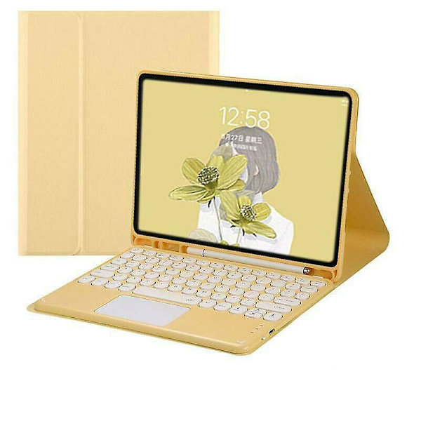 Bluetooth tangentbord med case för Ipad Air 4 10,9 " Yellow