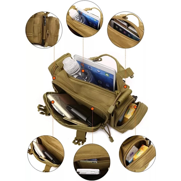 Tactical Waist Pack Molle -vyölaukku (Mud python -kuvio)