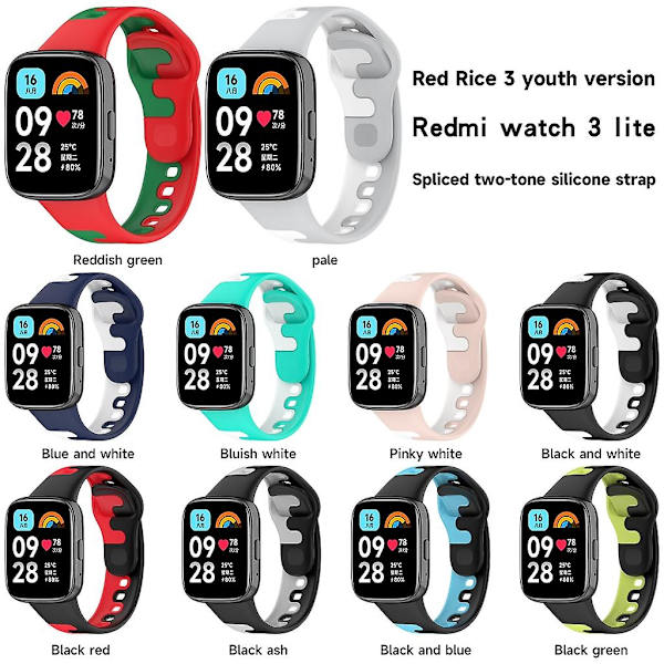 Ersättningsband Smartwatch Mjuk andningsrem Passform för Watch3 Lite Active Gray white