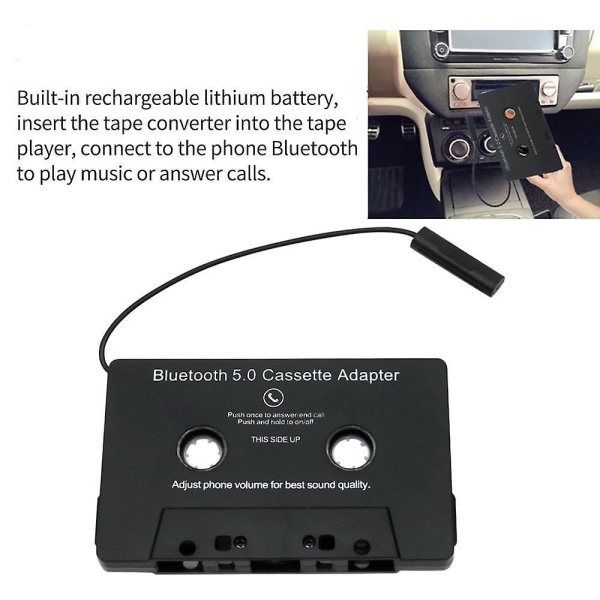 Bluetooth 5.0 Converter Car Tape Mp3/sbc/stereo-äänikasetti