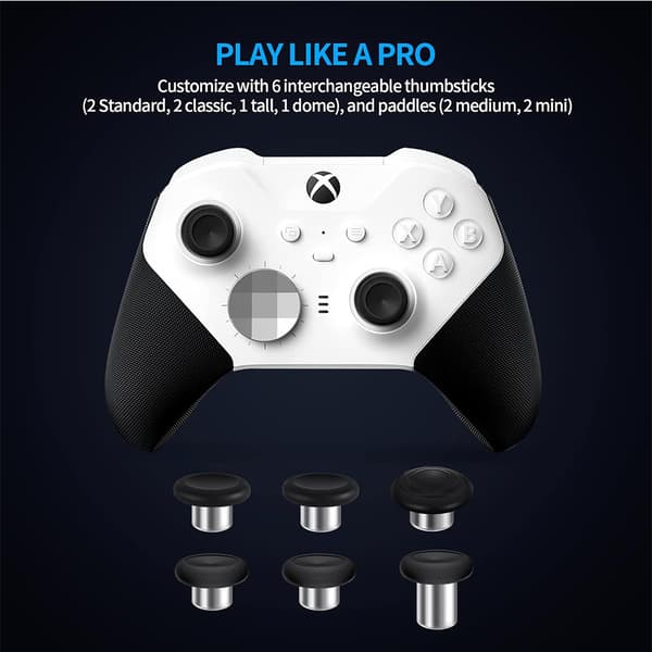 12-i-1 Thumbsticks Udskiftningsdele Passer Til Xbox One Elite Series 2 Controller (Guld)