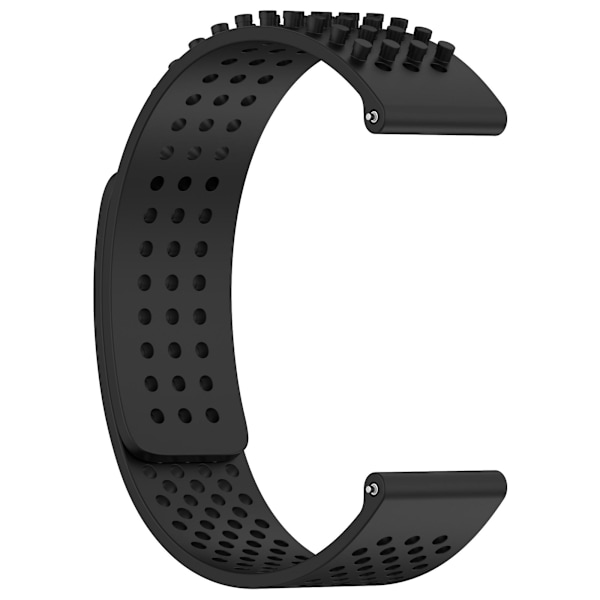 20mm Andningsbart Silikonklockarmband För Huami Amazfit Gts 4 Mini/samsung Gear Sport/ Huawei Watch 2 Black