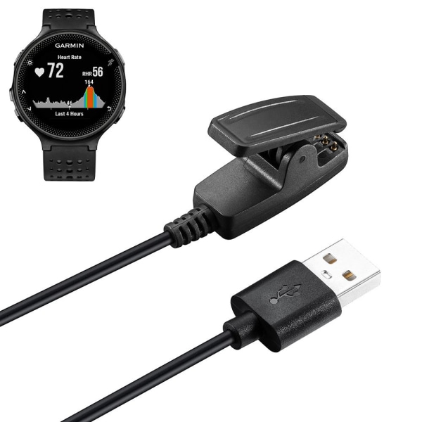 Lader for Garmin Forerunner 35 230 235 630 645 735XT, erstatningskabelklemme for datasynkronisering for Garmin Smartwatch [2-pakning, 3,3 fot/1 m]