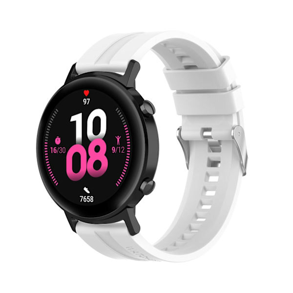Huawei Watch GT 2 42mm:n ranneke hopeasoljella White