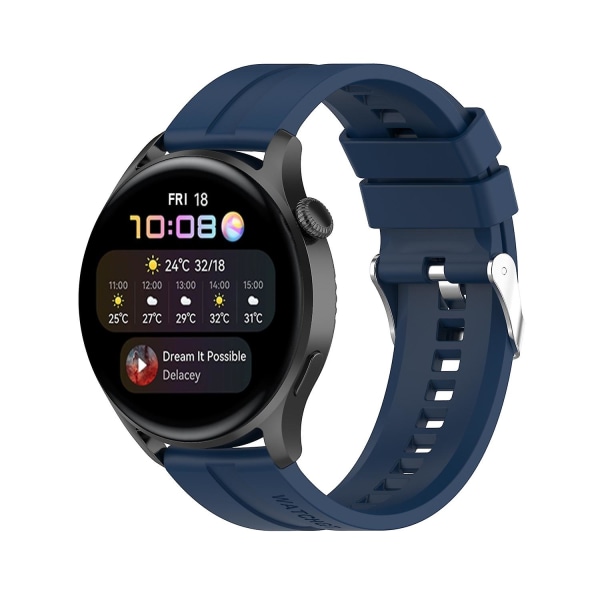 Huawei Watch 3/3 Pro silikonikellorannekkeelle Dark Blue