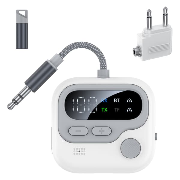 Bluetooth-mottaker med 3,5 mm Aux-lydkontakt, Js4 med gullbelagt adapterplugg