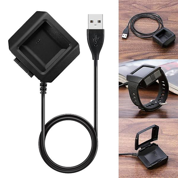 2 in 1 latauskaapelilaturipidike virtalähdesovitin Fitbit Ionic -kellolle
