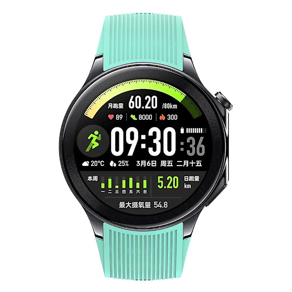 For Oppo Watch X udskiftning blød silikone rem justerbar urrem Teal