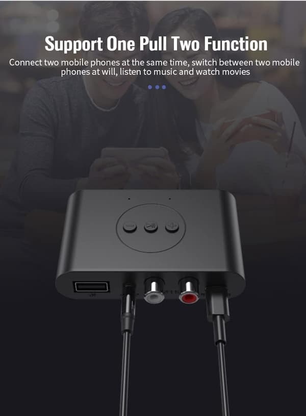 Bilhøyttalertelefon, versjon 5.3 NFC Bluetooth musikkmottaker Aux bil Bluetooth håndfri samtale