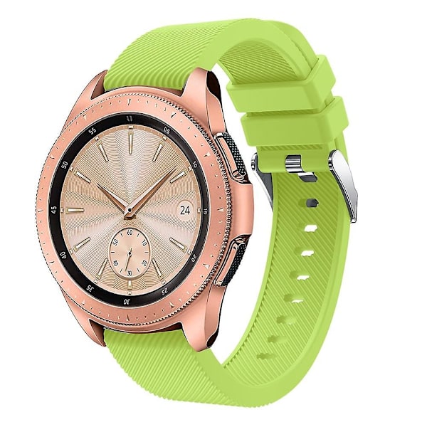 Twill-kuvioitu silikoniranneke Samsung Galaxy Watch 42mm -kellolle Green E Samsung Galaxy Watch 4