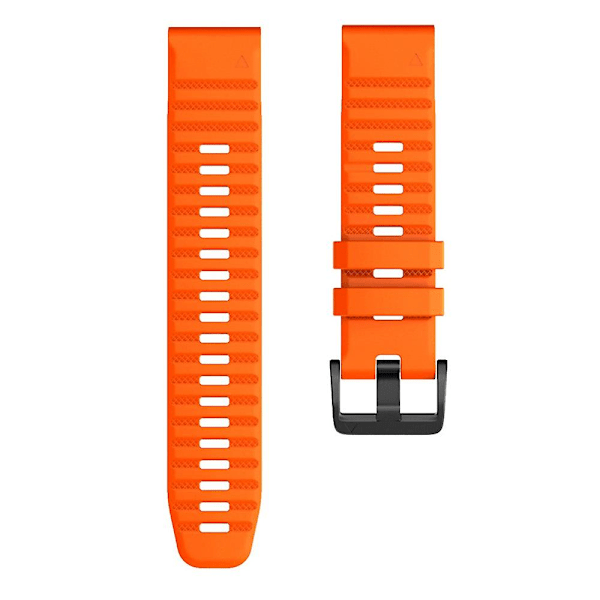 KLB-AWGJ-001 För Garmin Fenix 7X / 7X Pro Silikonklockarmband 26mm Konkav Punkt handledsrem Orange