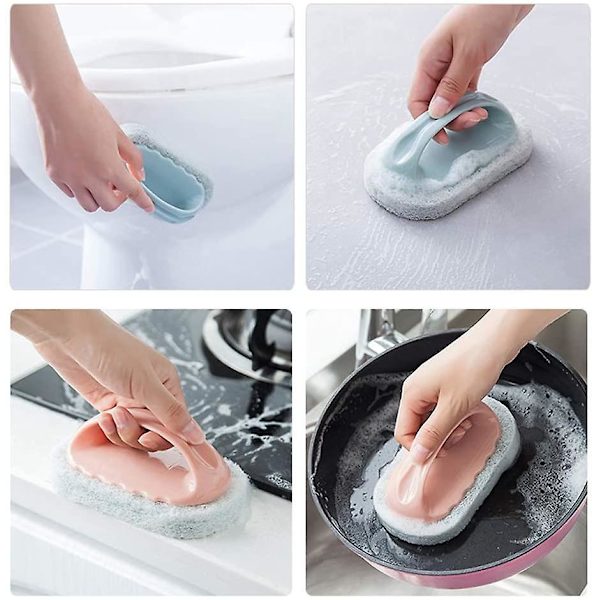 3st Rengöringsborste Hem Kök Badrum Badkar Kakel Vägggolv Hushållssaneringsborste Magic Sponge Tub Scrubber