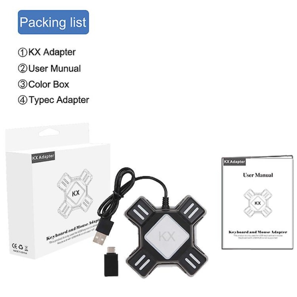 Konverteringsboks Tastatur Mus Adapter Kontroller Konverter Adapter For Switch For Ps4