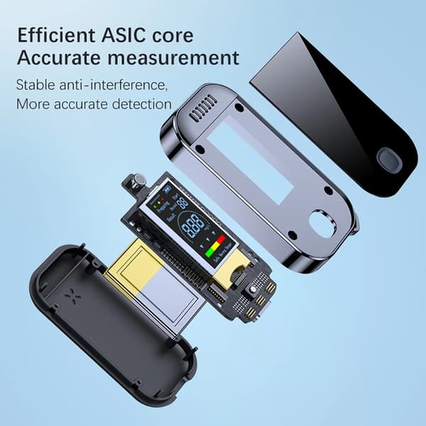 Alkometer med LCD-display USB genopladeligt