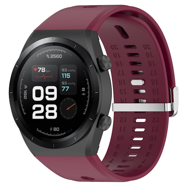 For Xiaomi Watch H1 udskiftningsremme åndbar silikone urrem Wine Red