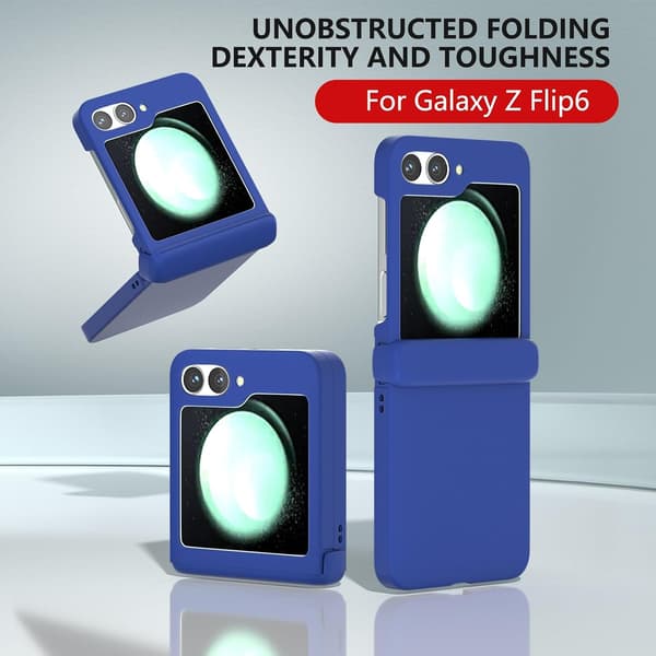Etui til Samsung Galaxy Z Flip 6, hengselbeskyttelse Blue