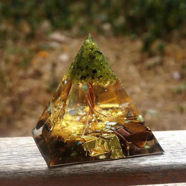 Energiageneraattori Orgone Pyramid Ametisti Peridootti Parantava Natural Crystal Reiki Chakra Generator Orgonite 3