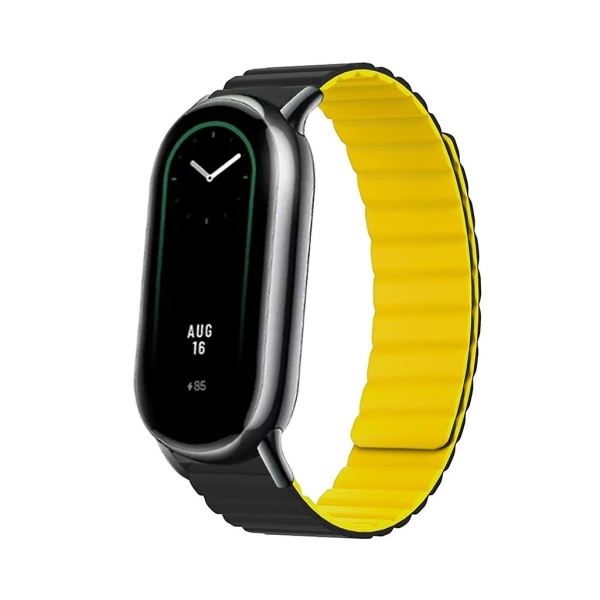 For-Xiaomi 8/8 NFC Smartwatch Magnetisk mjuk, justerbar rem Armbandsarmband Black yellow