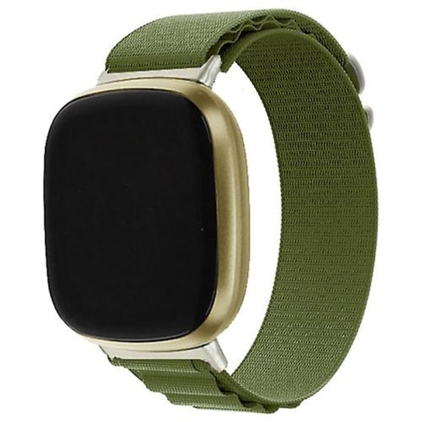 Fitbit Versa 4 / Sense 2 Universal Loop Nylon watch ZJL Green