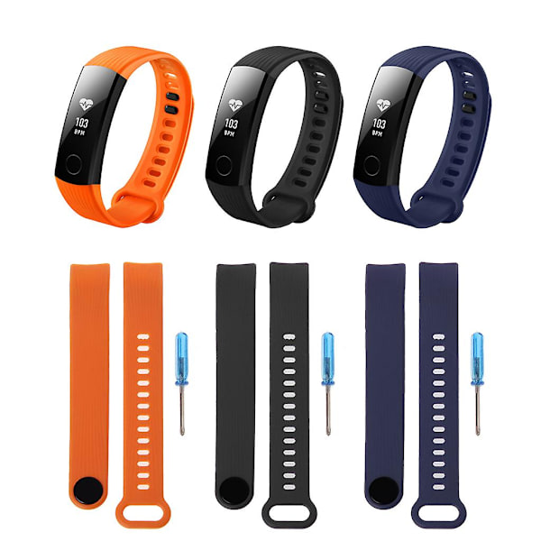 Justerbart silikonband för Huawei for Honor 3 Armband Watch Replacement Access