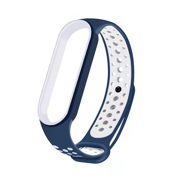 To-farvet silikonebånd til Xiaomi Mi Band 5/6 Midnight Blue