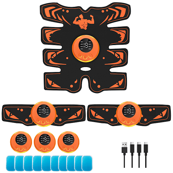 Bukmuskelsimulator Ems Hemmagym Orange 13-delad Set