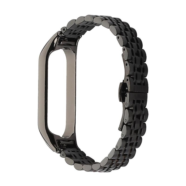 Stropp metall rustfritt stål for Mi Band 6 Xiaomi Mi Band 7 6 5 Stropp kompatibelt armbånd Armbånd Mi Band 5 4 3 Tilbehør For Mi band 6 Black 2