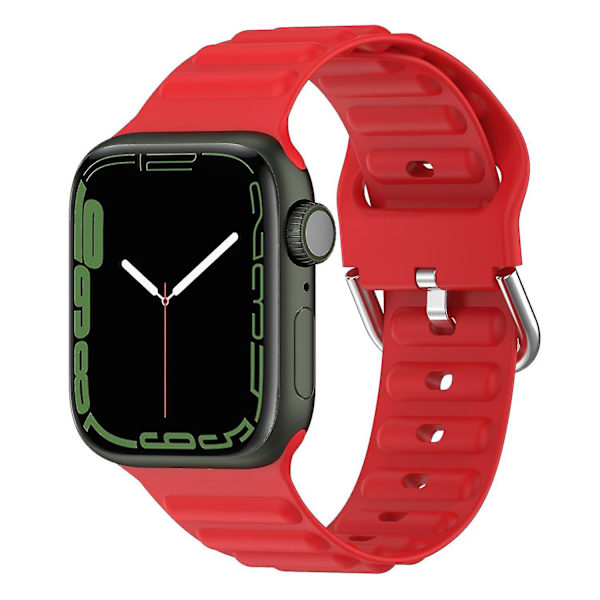 Håndleddsremmer for Apple Watch Ultra 49mm/SE/SE (2022) 44mm/Series 8/7 45mm/6/5/4 44mm/3/2/1 42mm Wave Red, Red E Apple Watch Ultra 49mm