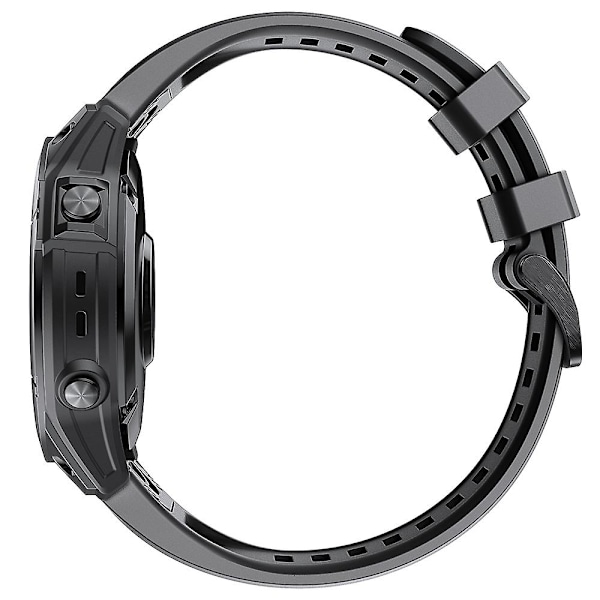 KALEBOLKLB-TXGJ-001 För Garmin Fenix 7S / 7S Pro 20mm Silikonklockarmband Trapezformade hål Black