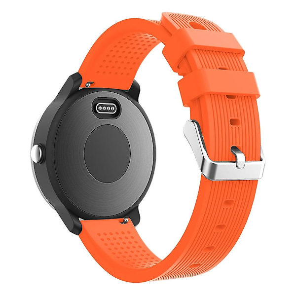 20mm Stripete tekstur silikon klokkestropp for Garmin Vivoactive 3 Justerbar klokkestropp erstatning Orange D Garmin Vivoactive 3